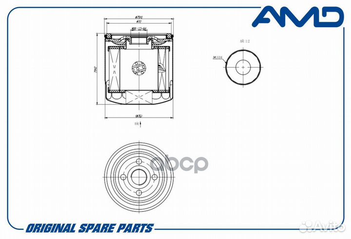 AMD.FL11 фильтр масляный замена 5650343, 06504