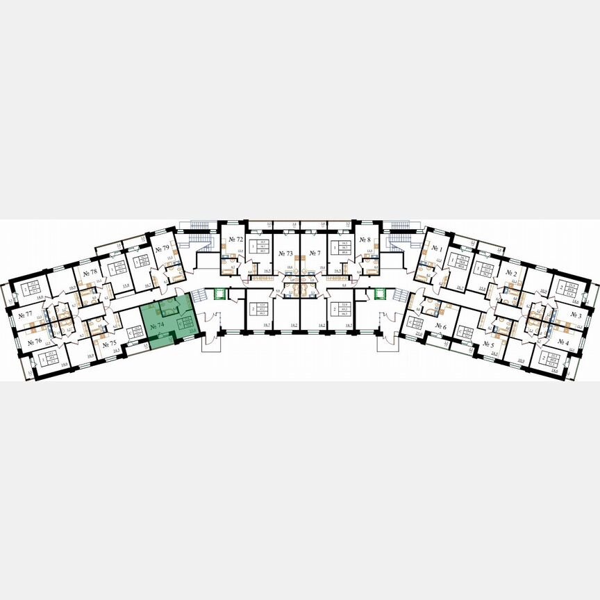 Квартира-студия, 32,8 м², 1/8 эт.