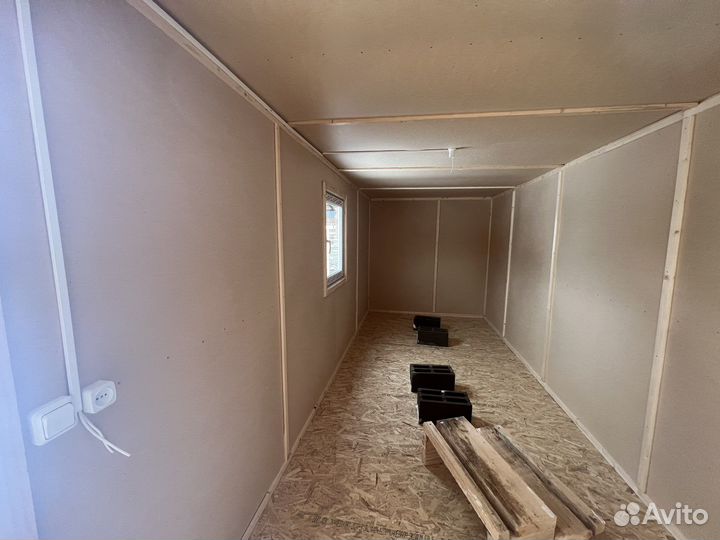 Бытовка с пвх окном 6м