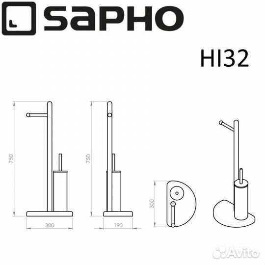 Стойка напольная sapho hibiscus, с держателем для