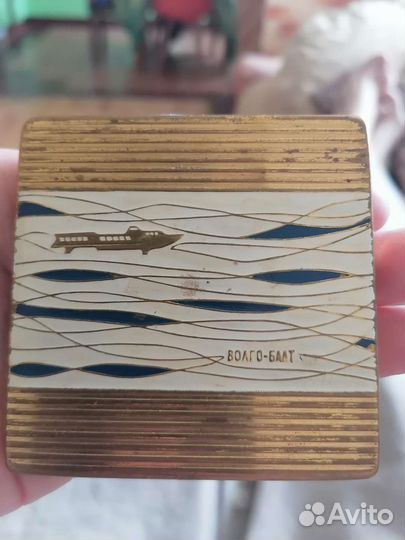 Пудреница волгобалт. Винтаж