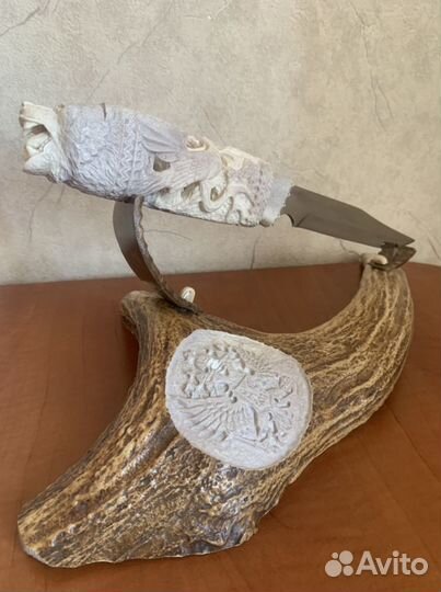 Сувенирная композиция из рога сохатого