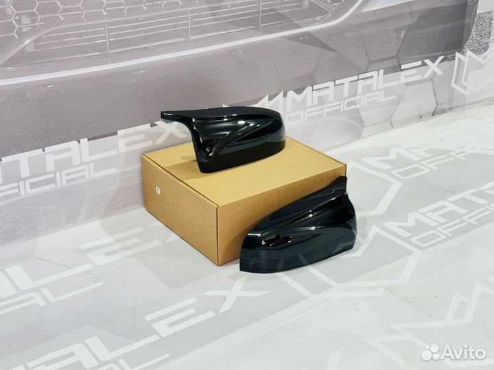 Накладки зеркал BMW X5 E70 X6 E71, М стиль, глянец