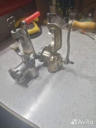 Мясорубка чугун, алюминий. Пельменицы СССР