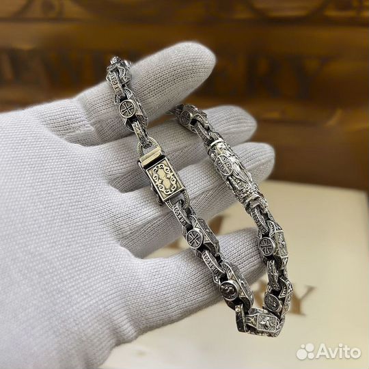 Серебряный браслет Император 170 г. 925 пробы