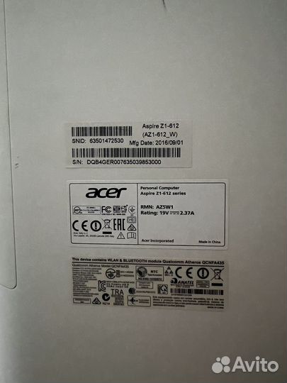 Моноблок Acer Aspire Z1-612