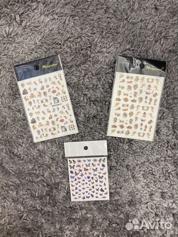 Наклейки для ногтей (бабочки, ангелы, змеи)