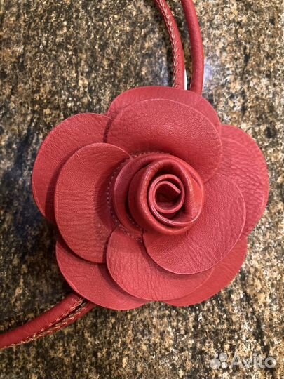 Ремень женский тонкий кожаный