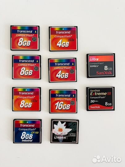 Флешки Transcend CompactFlash 4-8-16-32 GB