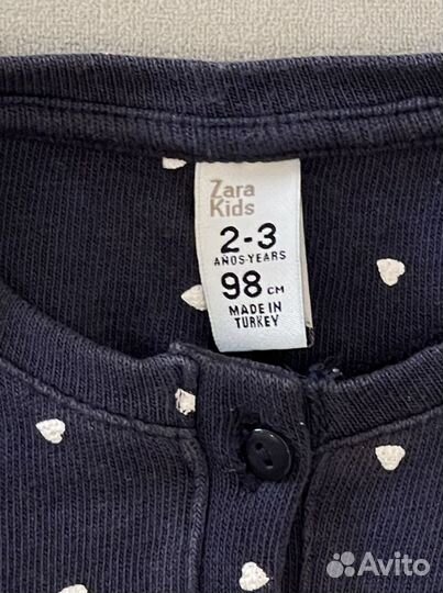 Кофта zara 98см
