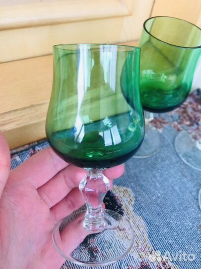Фужеры цветной хрусталь СССР