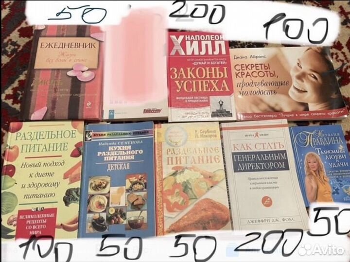 Книги по психологии, бизнесу, питанию и красоте