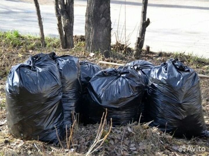 Мусорные мешки (полиэтилен., зеленые) для субботн