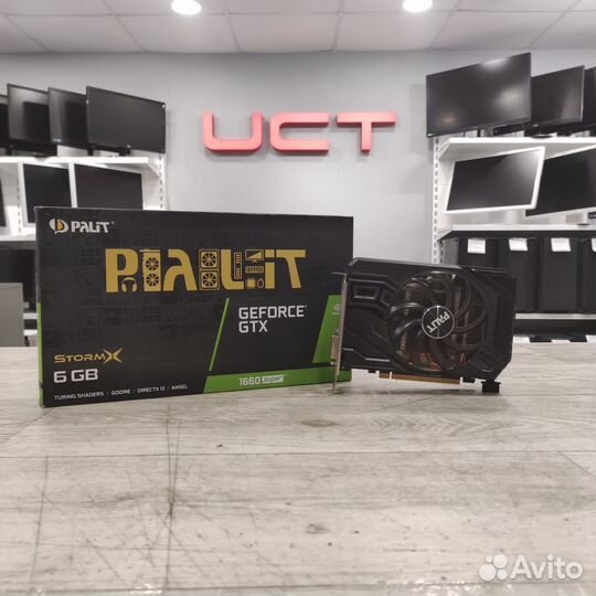 Видеокарта palit geforce GTX1660 super stormx 6Гб