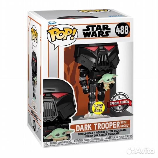 Funko POP Dark Trooper With Grogu (GW) Exc 58286