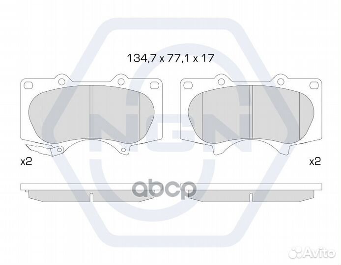 Колодки тормозные дисковые керамические перед