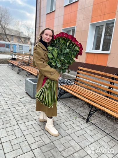 Розы 100 см Эквадор премиум Tessa