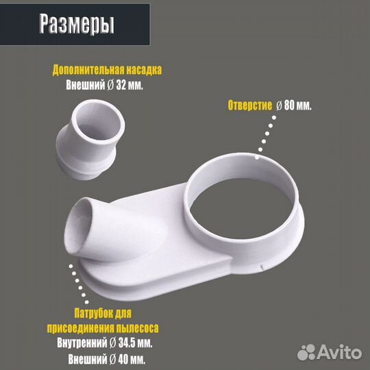 Пылеотвод под коронки