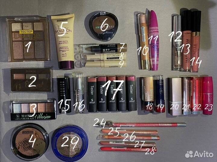 Косметика Divage, Maybelline, Vivienne Sabo, Lamel