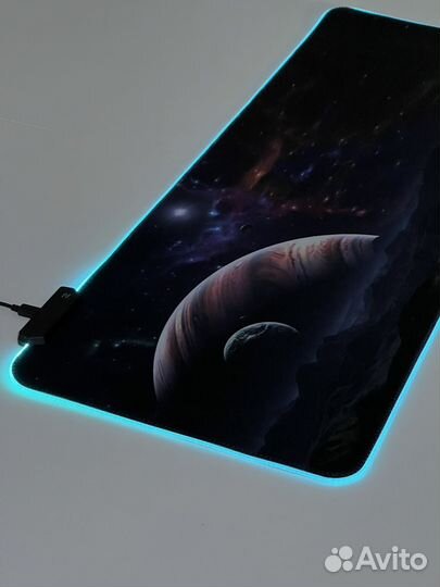 Большой RGB коврик для мыши 14 режимов подсветки