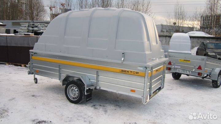 Прицеп лав-81012А евро борта380+240 мм+крышка Швец