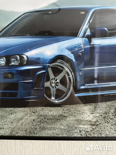 Картина постер Nissan SkyLine R34 GTR