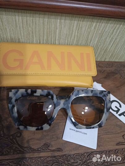 Очки леопардовые Ganni