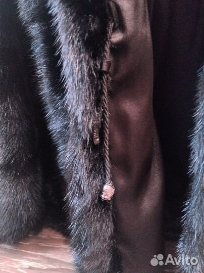 Шуба норковая с капюшоном