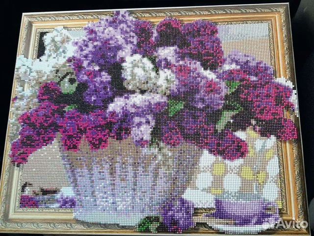 Картина цветы. Букет сирени