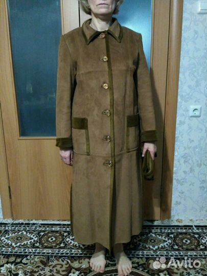 Пальто искусственная замша