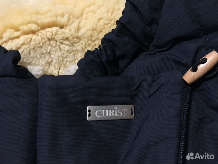 Зимний меховой конверт christ в коляску на овчине