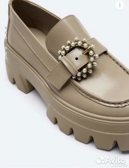 Uterque лоферы туфли бежевые