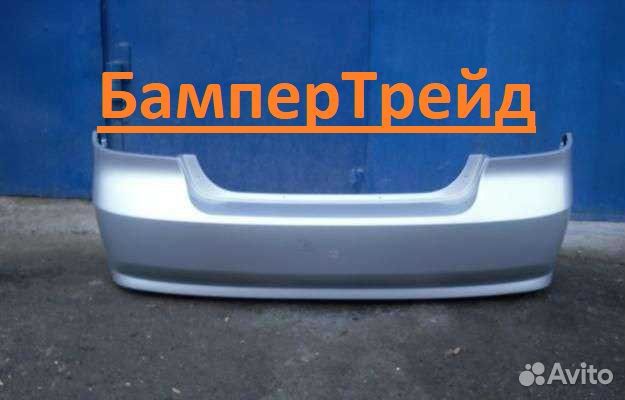 Бампер задний chevrolet aveo (т250) серебристый