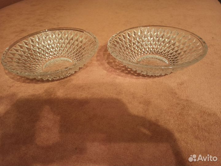 Конфетница, салатница СССР стекло хрусталь