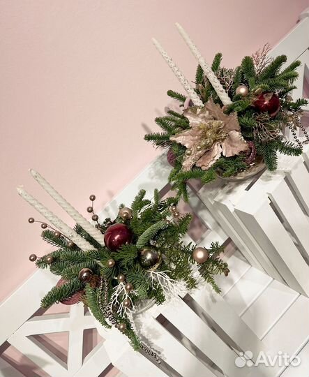 Новогодняя композиция на стол