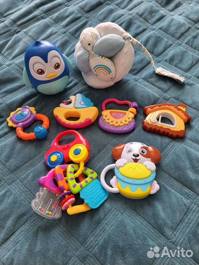 Игрушки для новорождённых Погремушка неваляшка мяч