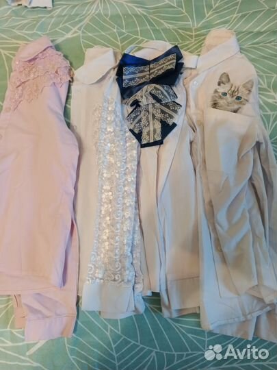 Рубашки школьные девочке 134 пакетом