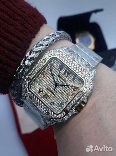 Часы Cartier Santos diamond
