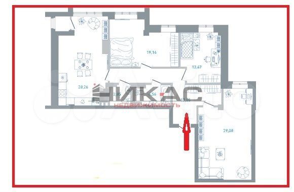 4-к. квартира, 119 м², 11/19 эт.