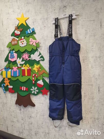 Куртка зимняя+ штаны с шапкой и шарфом 116