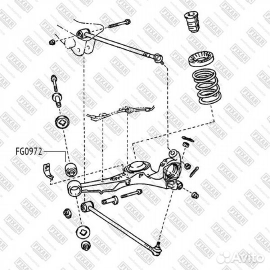Сайлентблок заднего нижнего продольного рычага