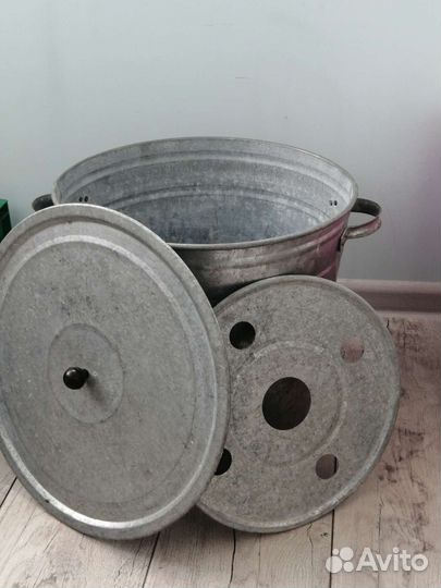 Бак, выварка оцинкованная с крышкой