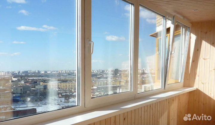 Остекление балконов и лоджий под ключ X6728