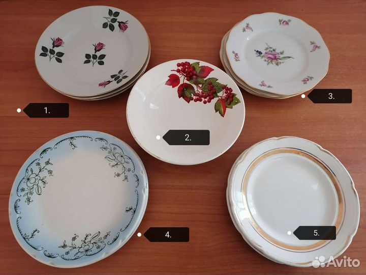 Тарелки. Столовые, чайные, кофейные, сервизы