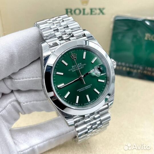 Rolex datejust mint green Dial Stainless steel
