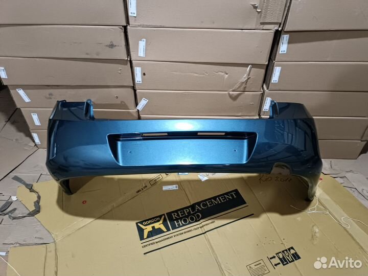 Бампер задний Лада гранта цвет серо - синий 497