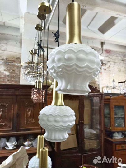 Старинные парные плафоны-подвесы, 1950х