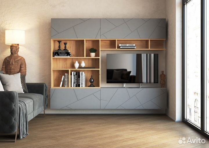 Модульная стенка в гостиную Гранж (мдф)