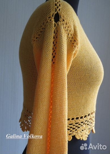 Джемпер голубой. Ручная работа