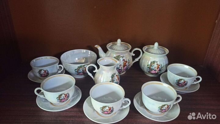 Чайный сервиз мадонна.Городницкий фарфоровый завод